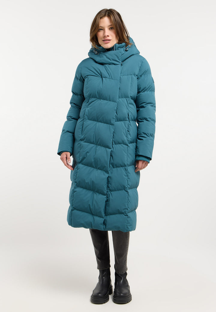 PAVLA LONG JACKET - ocean green