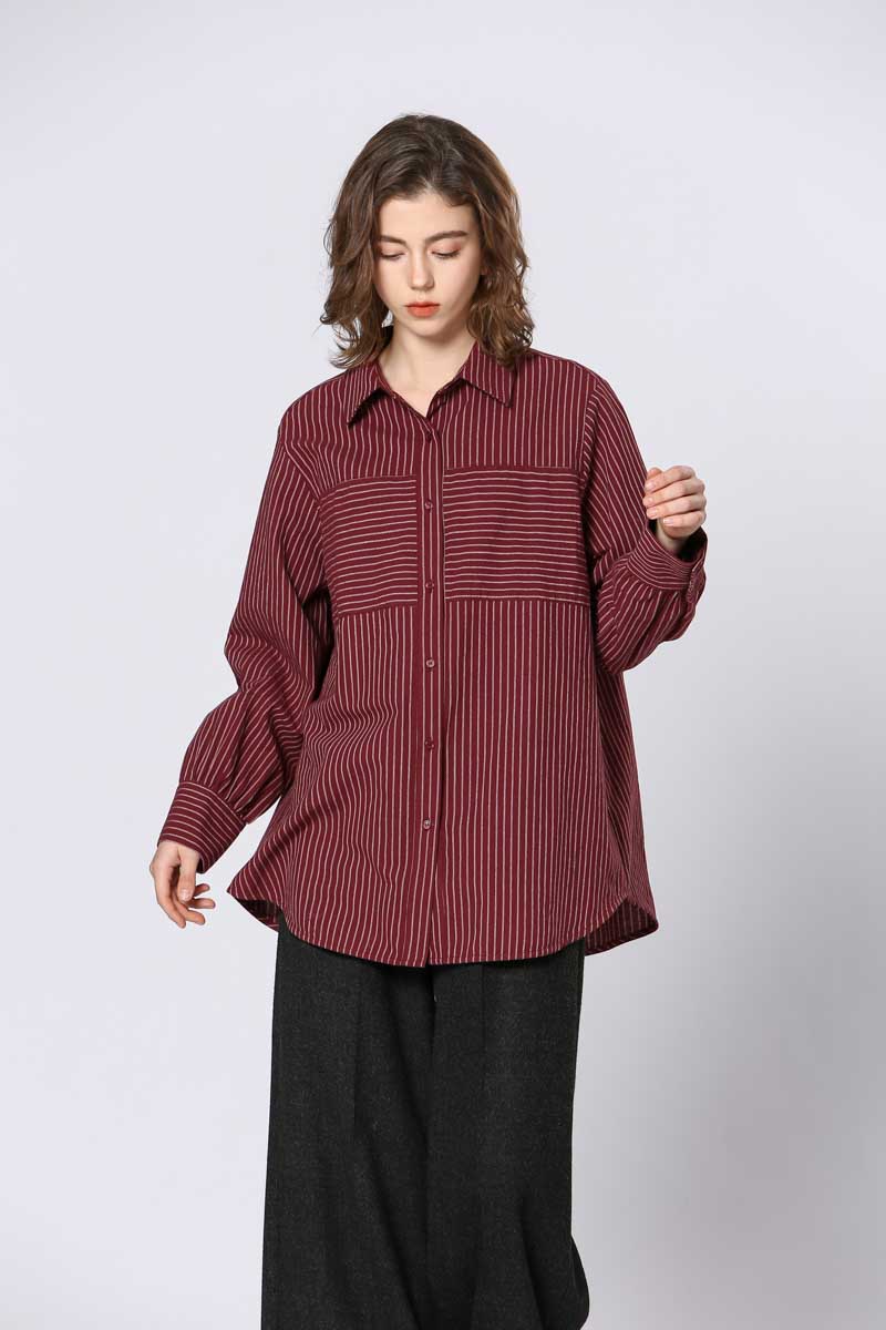 BORDEAUX POCKET BLOUSE