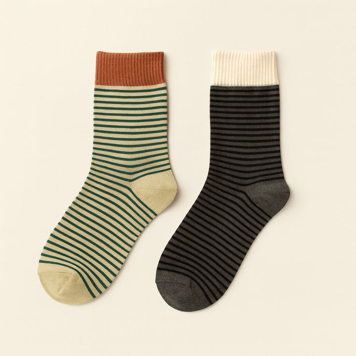 COUSTEAU STRIPED CREW SOCKS