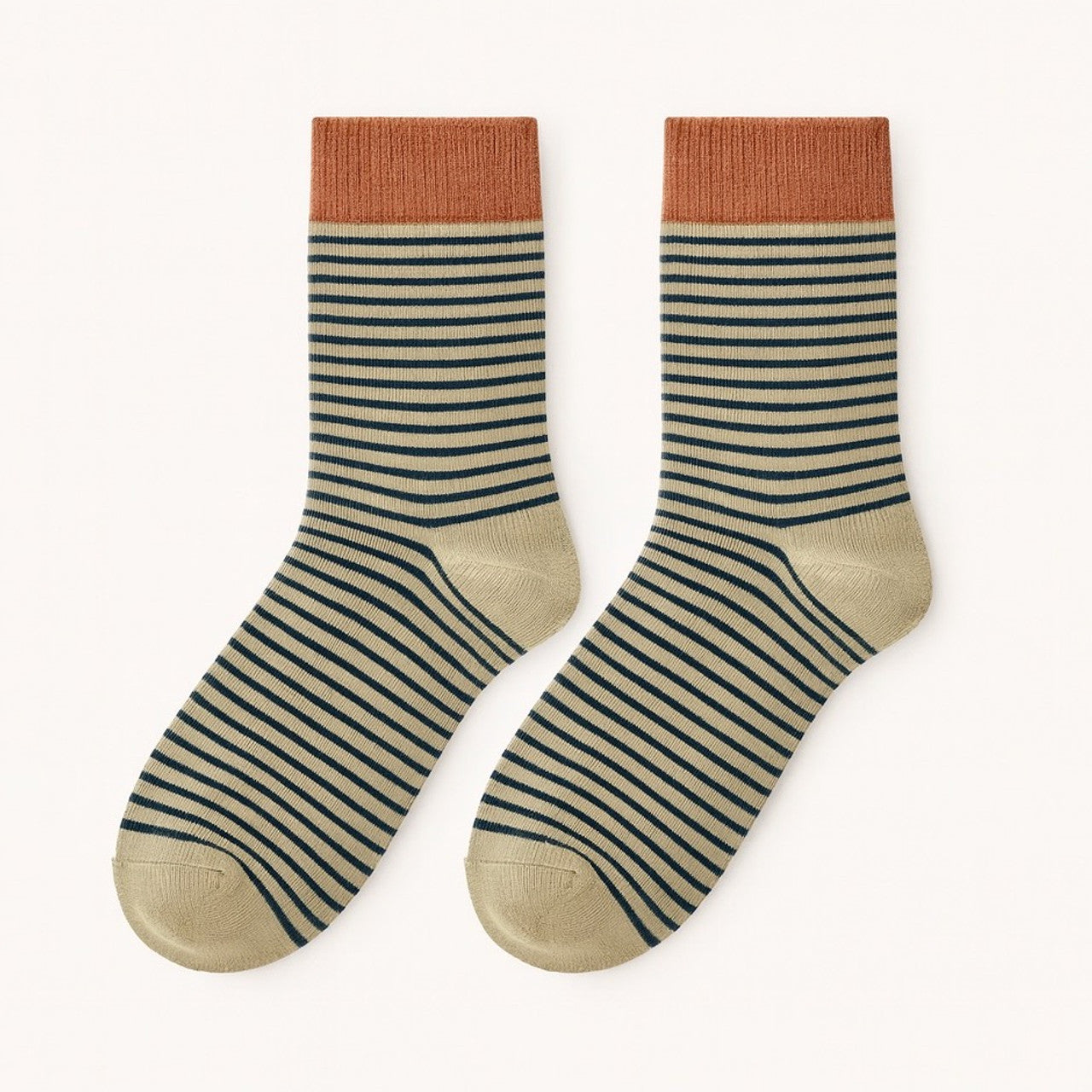 COUSTEAU STRIPED CREW SOCKS