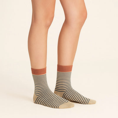 COUSTEAU STRIPED CREW SOCKS