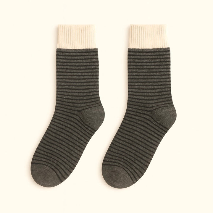 COUSTEAU STRIPED CREW SOCKS