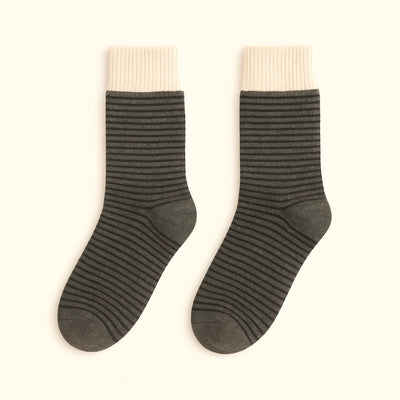 COUSTEAU STRIPED CREW SOCKS