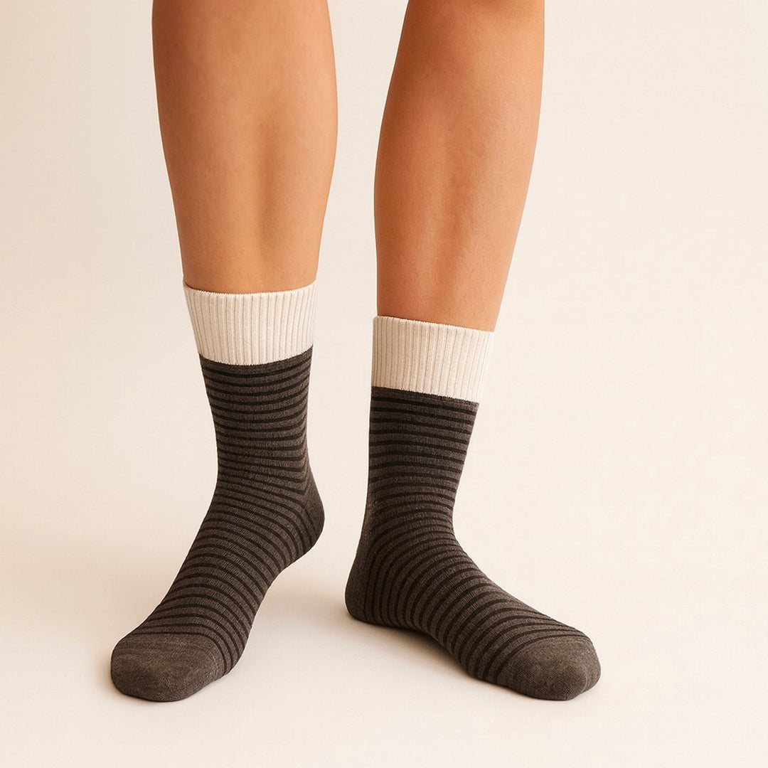 COUSTEAU STRIPED CREW SOCKS