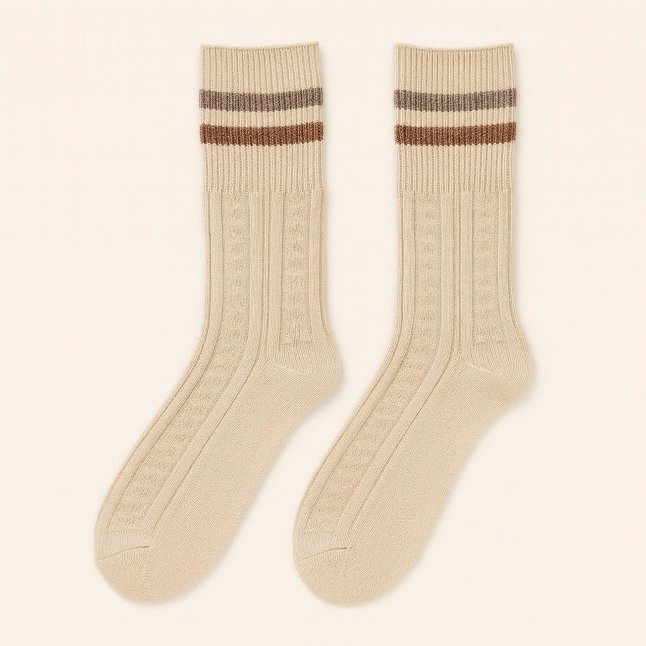 DUVAL CABLE STRIPE SOCK