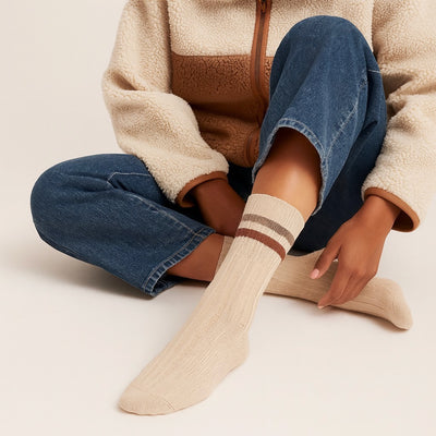 DUVAL CABLE STRIPE SOCK