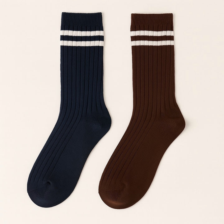VARSITY RIBBED CREW SOCKS