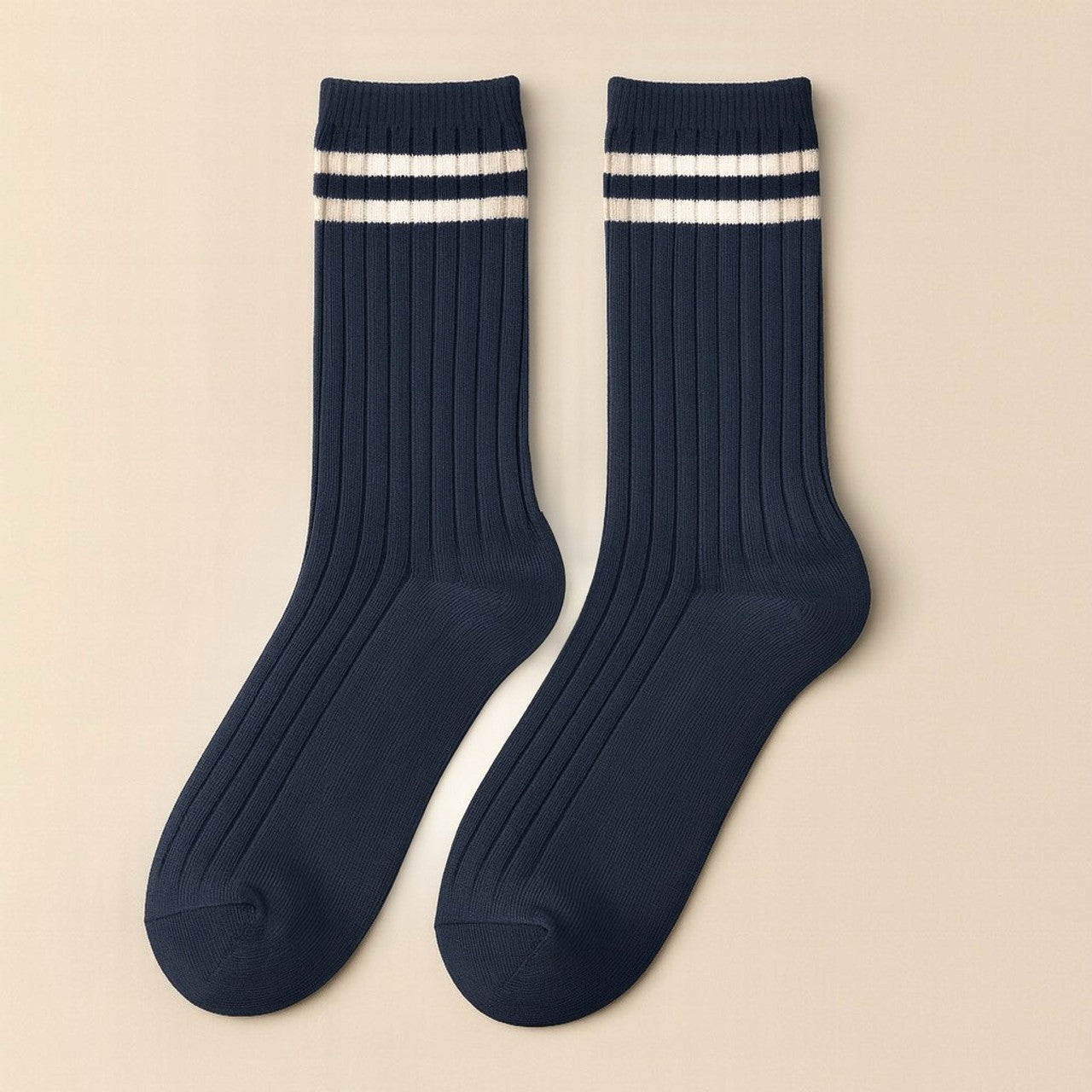 VARSITY RIBBED CREW SOCKS
