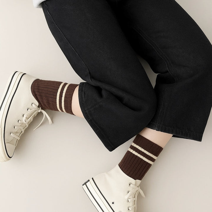 VARSITY RIBBED CREW SOCKS