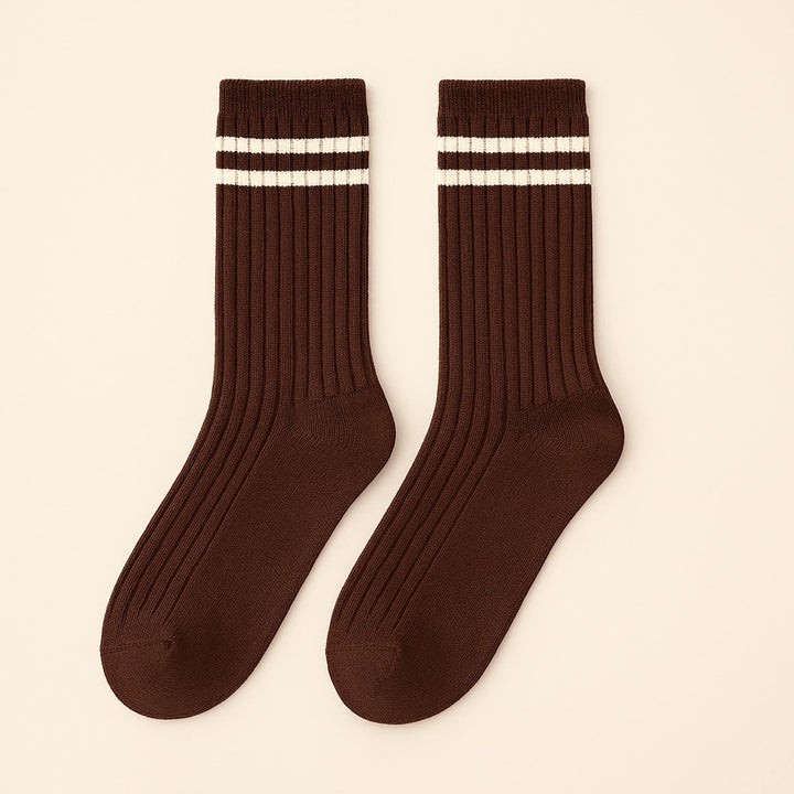 VARSITY RIBBED CREW SOCKS