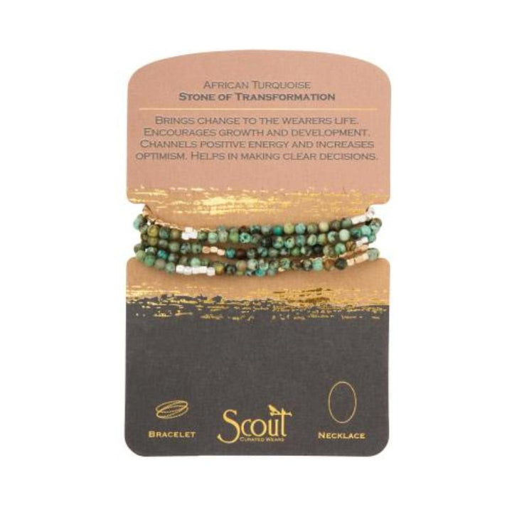 AFRICAN TURQUOISE STONE WRAP  -Stone of Transformation