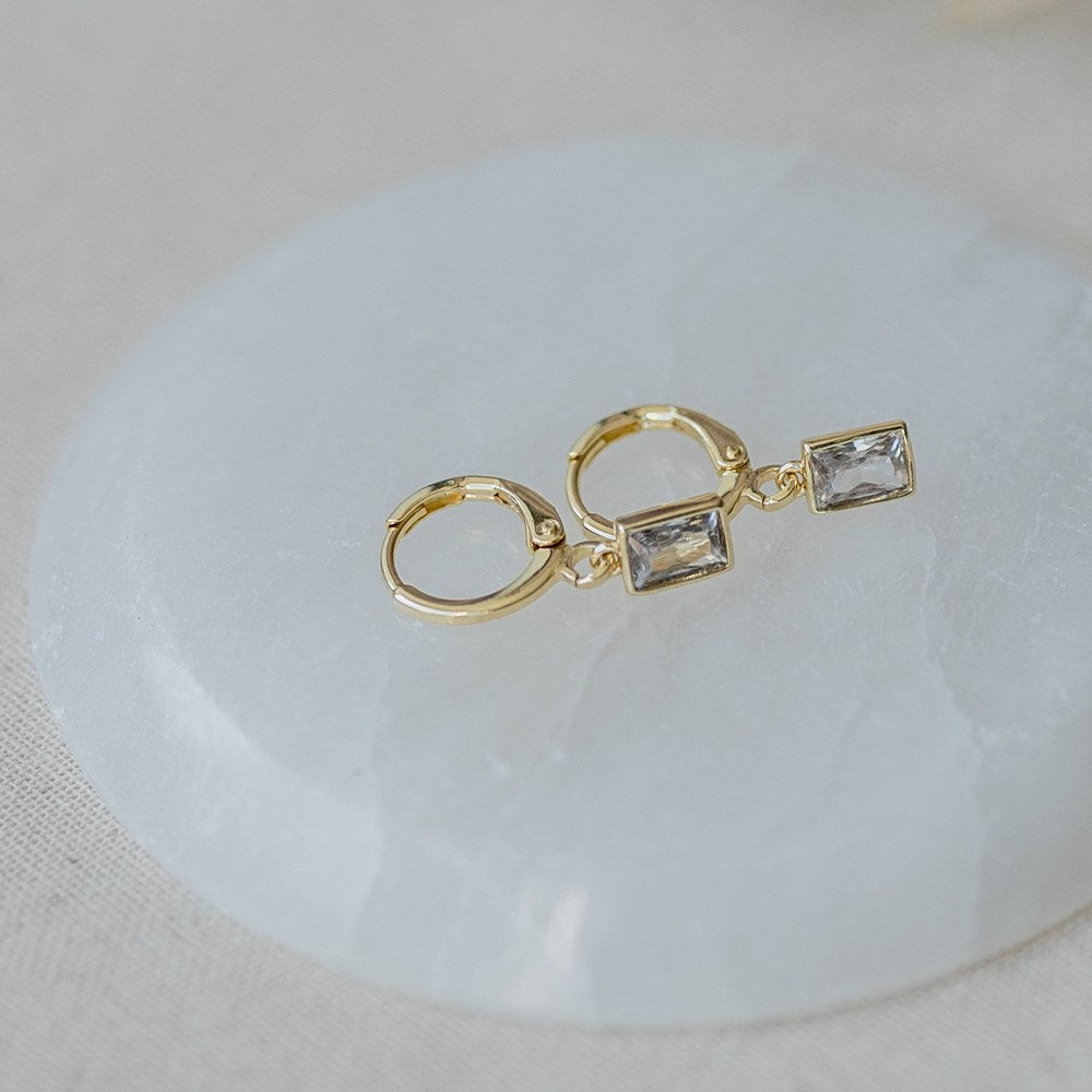 SHINE CLEAR HOOPS - gold or silver