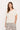 Short Sleeve Crewneck Linen and Knitted Viscose Top