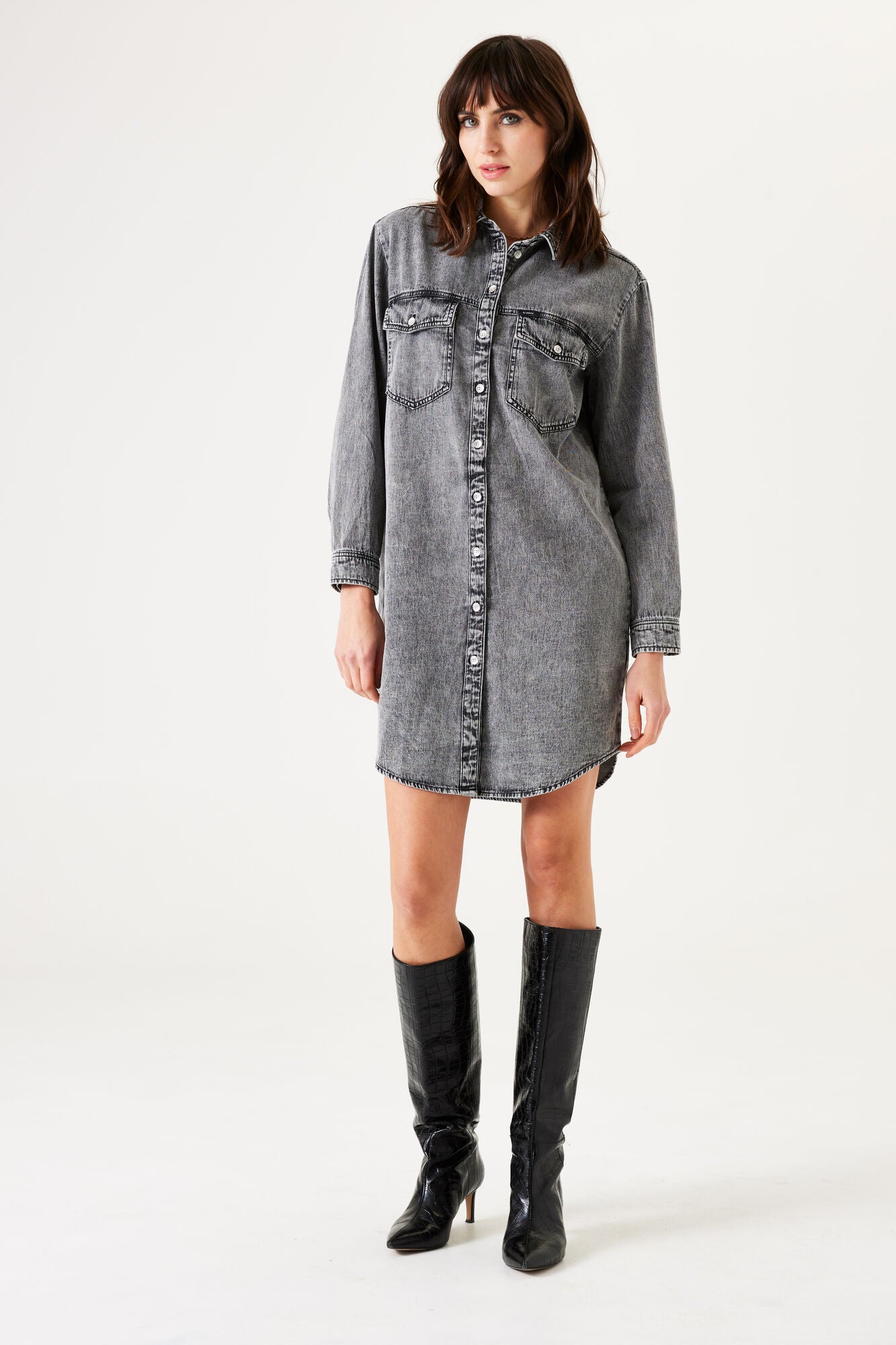 JAGAR DENIM SHIRT DRESS