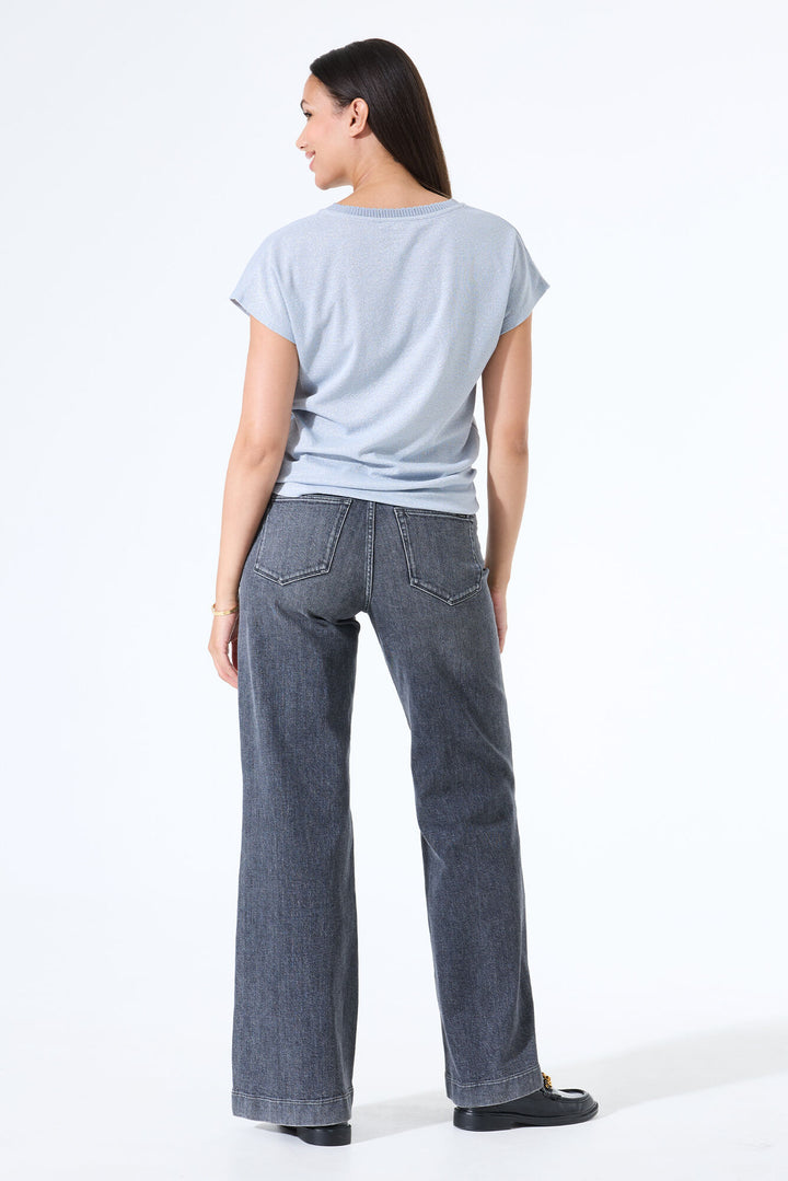 PIPER TEE - cornflower, black, desert rose or summer olive