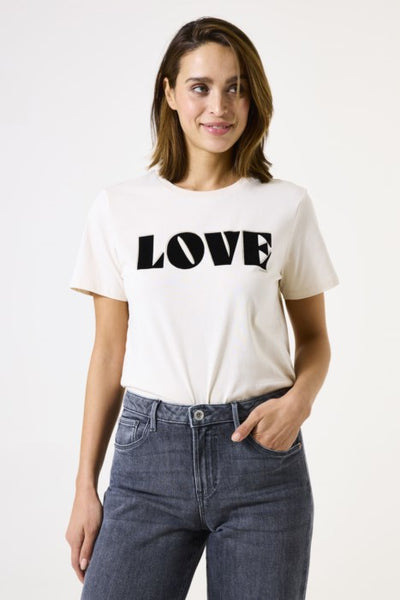 LOVE TEE - whitecap or black