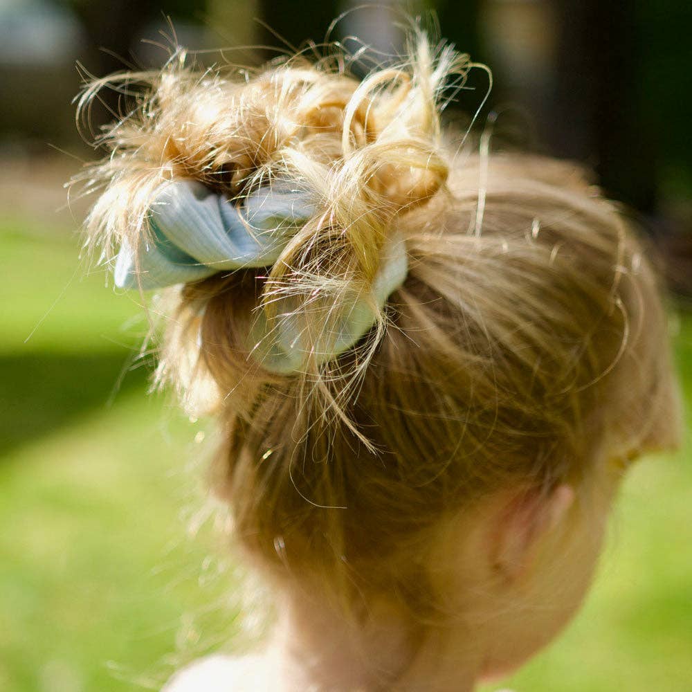 RIBBED SCRUNCHIE - black , cream or charcoal