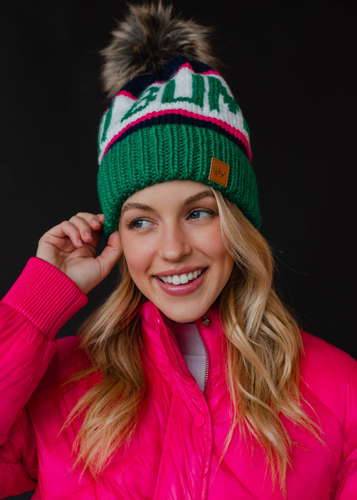 Green ski hat on sale