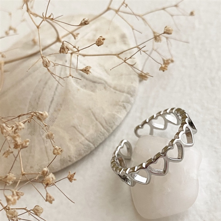 LOVE BITES CHAIN RING-gold or silver