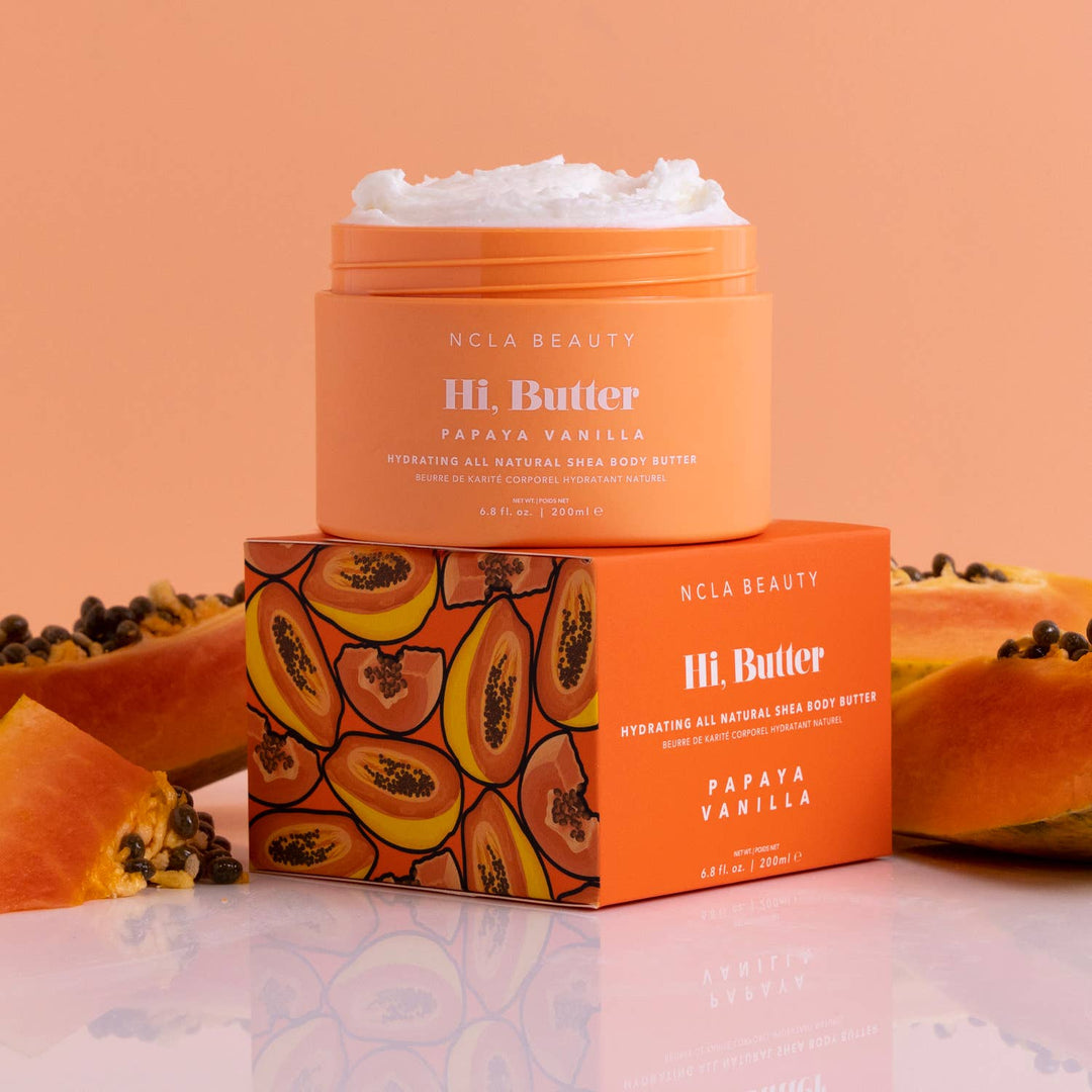 HI BUTTER, ALL NATURAL SHEA BODY BUTTER - Papaya Vanilla