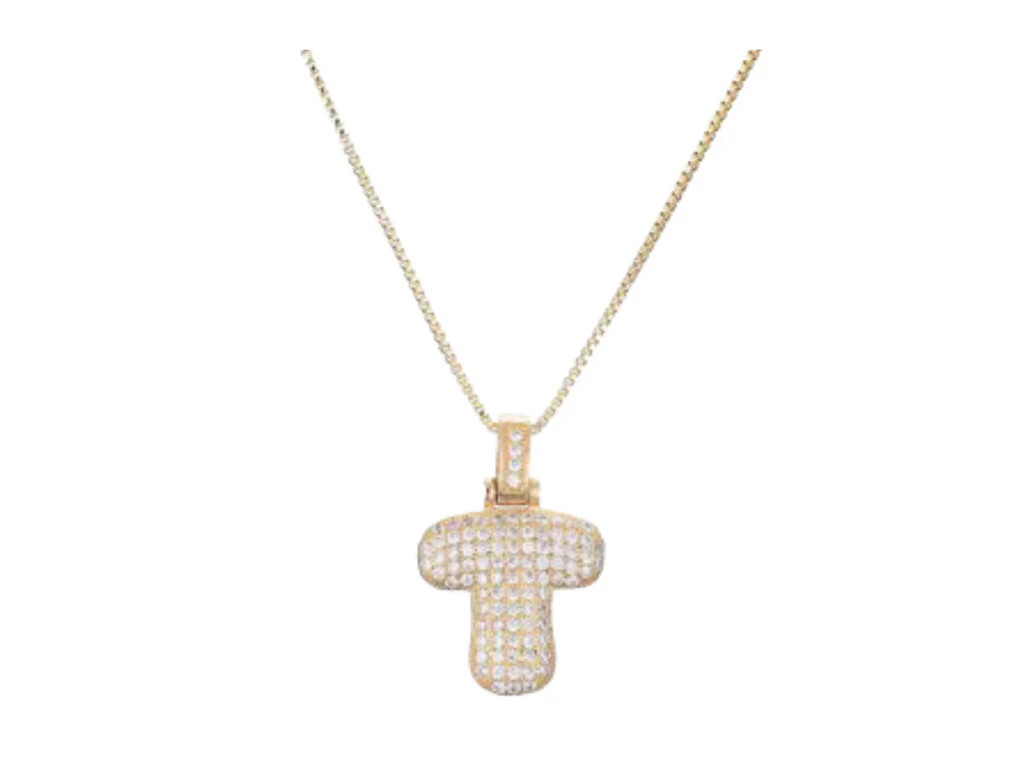 MIKA PAVE BUBBLE LETTER CHARMS