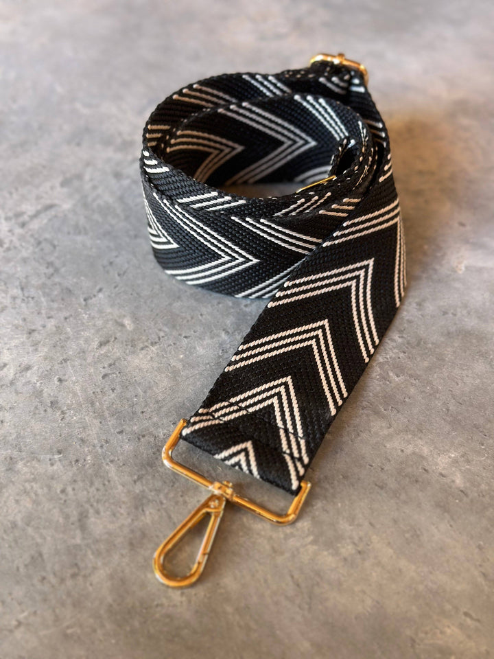 MILLY STRAP- black chevron