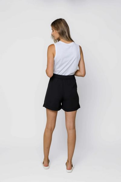 KATELYN ROLLED CUFF SHORT -black, lilac or slate