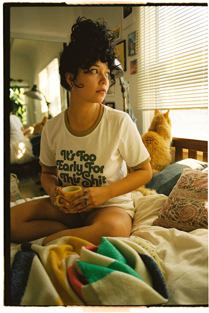 TOO EARLY FOR THIS SH*T RINGER TEE