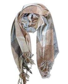 CYNDIE SCARF - pink, grey or camel