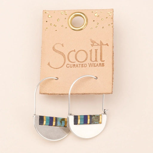 GOOD KARMA HOOPS - cobalt / silver