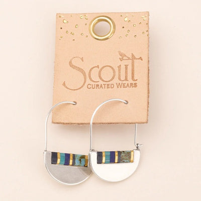 GOOD KARMA HOOPS - cobalt / silver