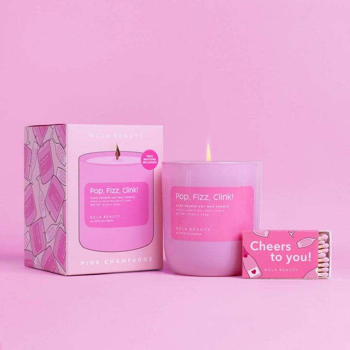 POP FIZZ CLINK! SOY CANDLE -Pink Champagne
