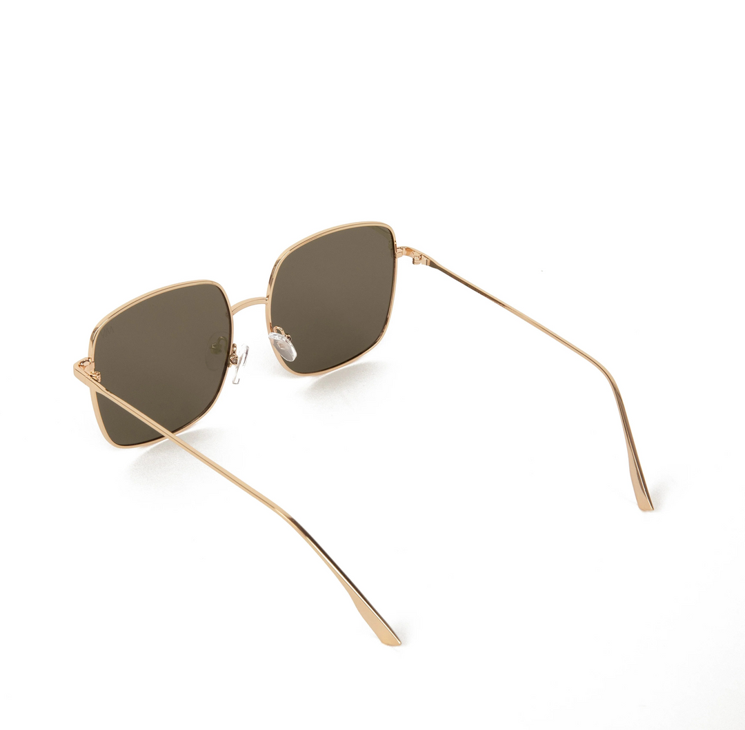 KAYA SQUARE SUNGLASSES - gold, gold olive, silver grey or rose gold brown