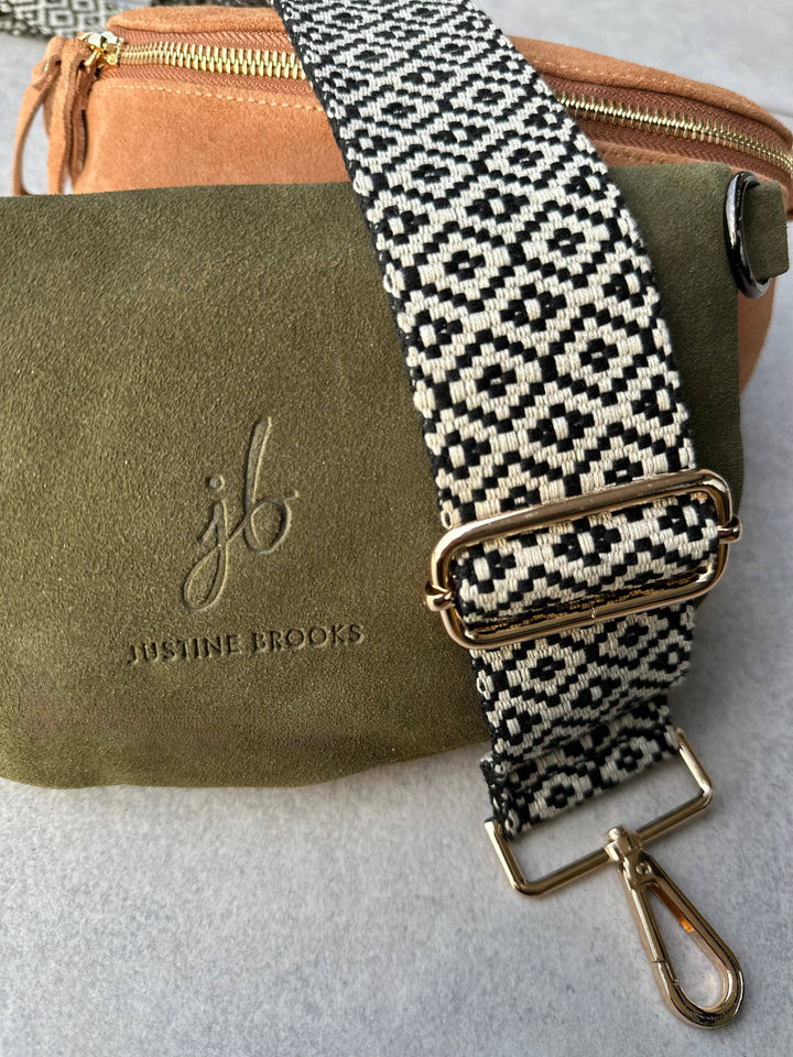 MILLY SUEDE CROSSBODY - olive