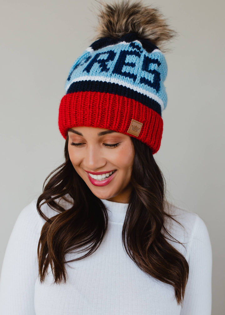 APRES POM HAT - navy/green, red/blue, black/white