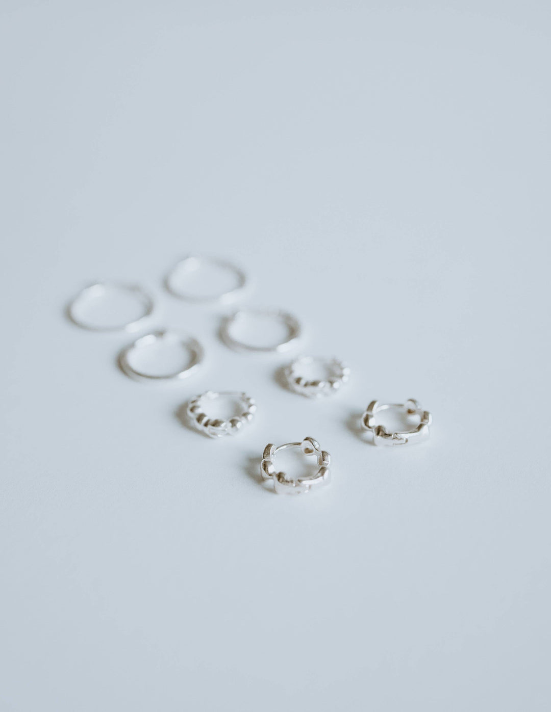 HEART HOOPS - sterling silver