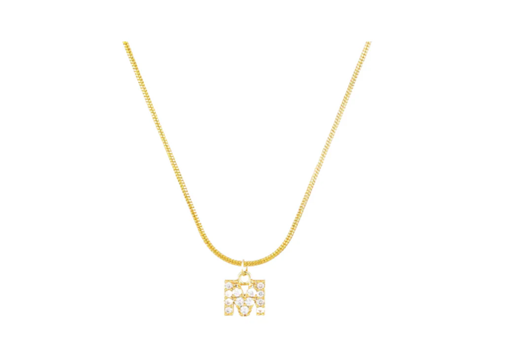 MINI PAVE LETTER CHARMS