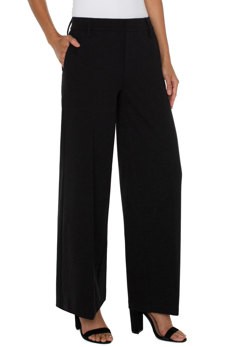 KELSEY WIDE LEG TROUSER - black