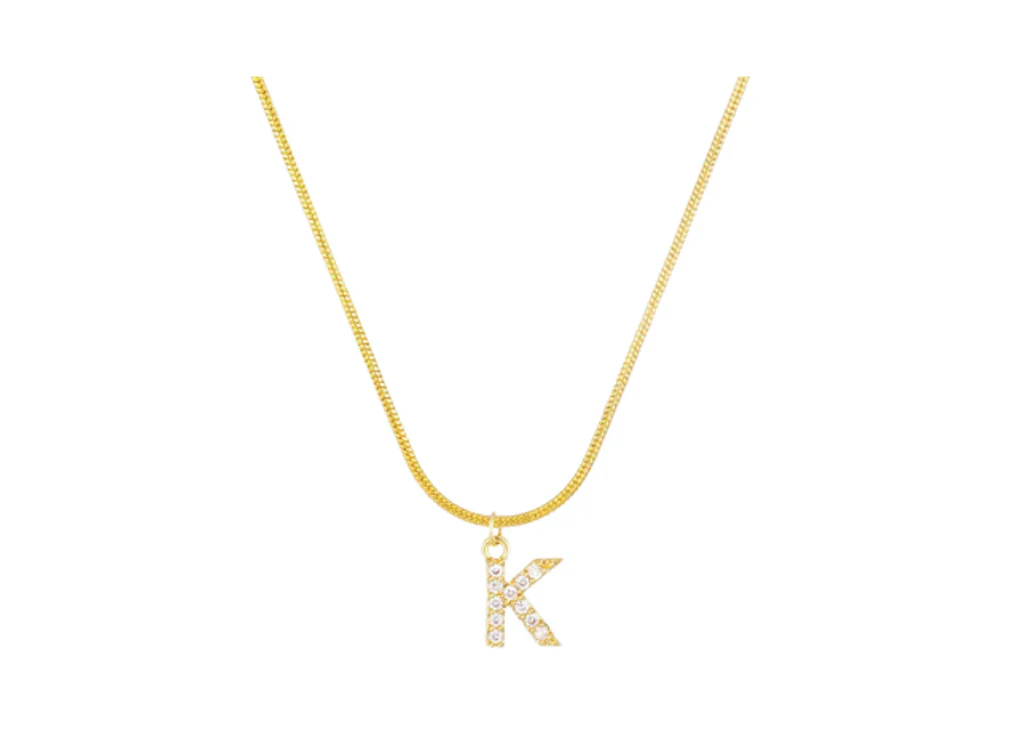 MINI PAVE LETTER CHARMS