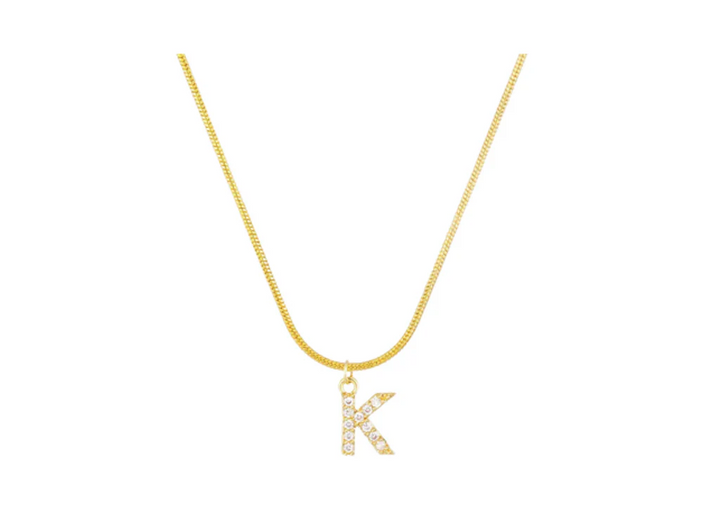 MINI PAVE LETTER CHARMS