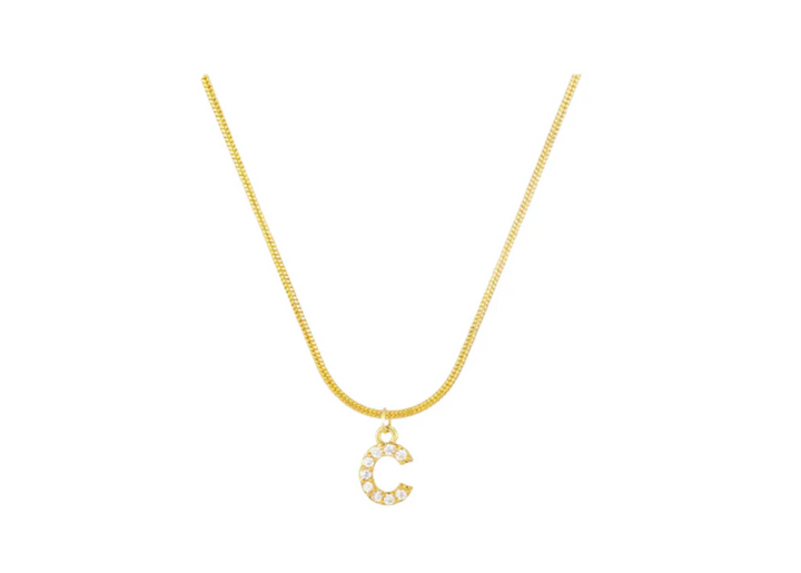 MINI PAVE LETTER CHARMS