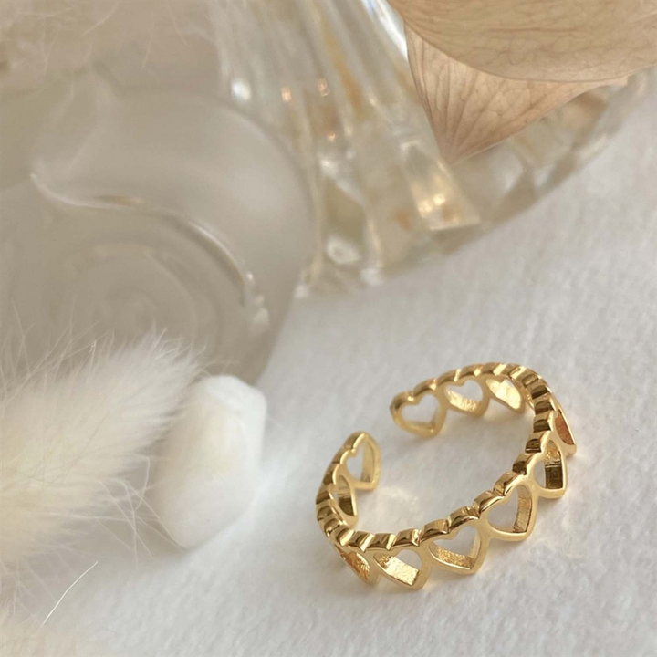 LOVE BITES CHAIN RING-gold or silver