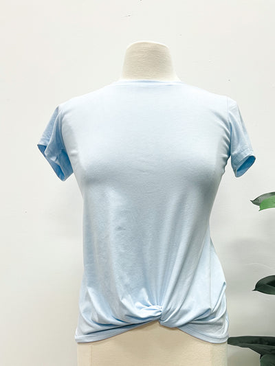 TWISTED TEE - white, slipper or fresh lilac
