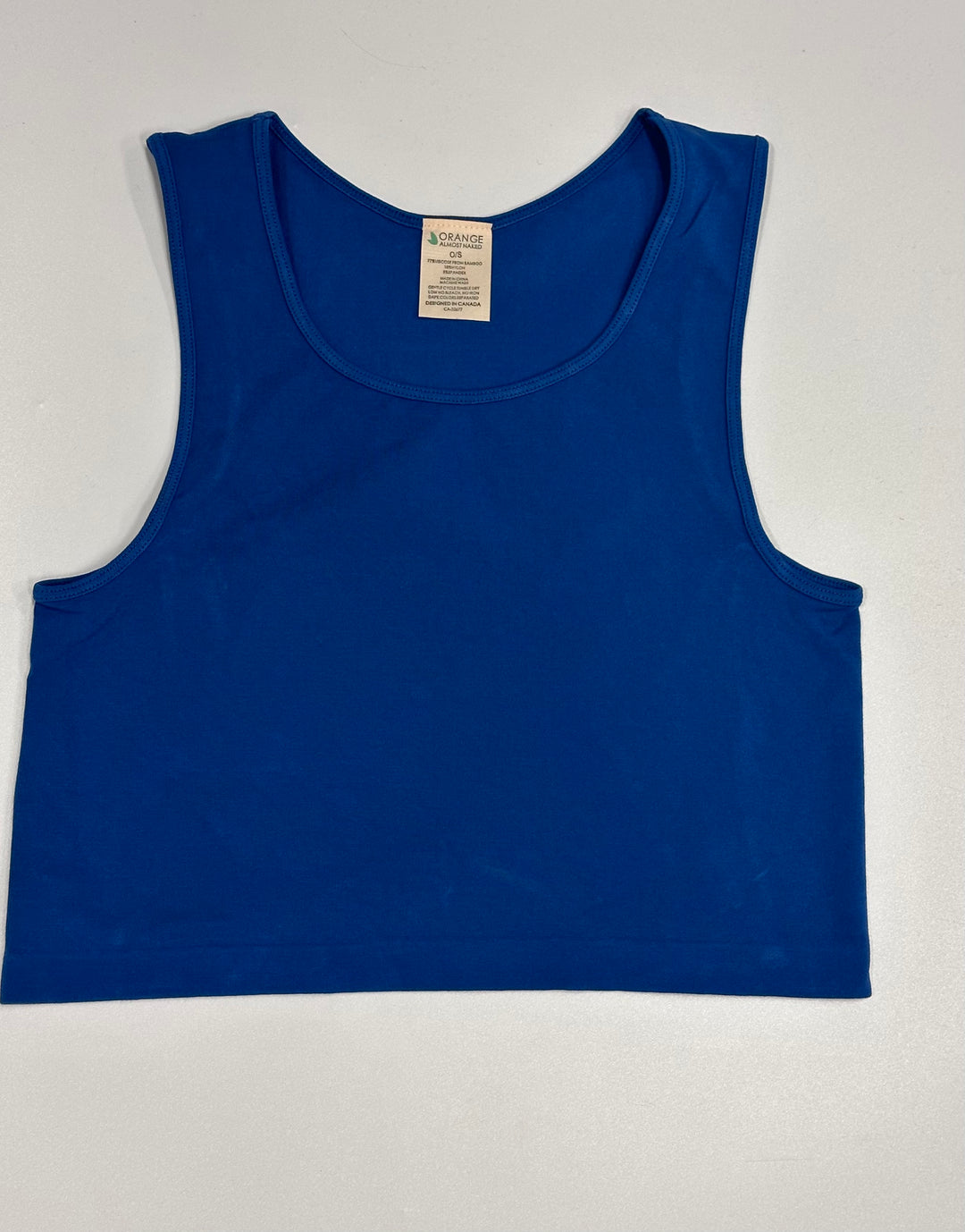 BAMBOO CROP TANK - black, white, denim, brown, lilac or coral