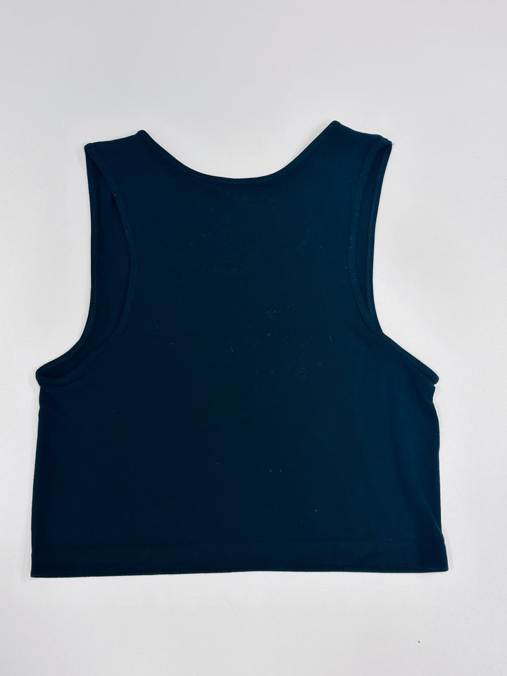 BAMBOO CROP TANK - black, white, denim, brown, lilac or coral