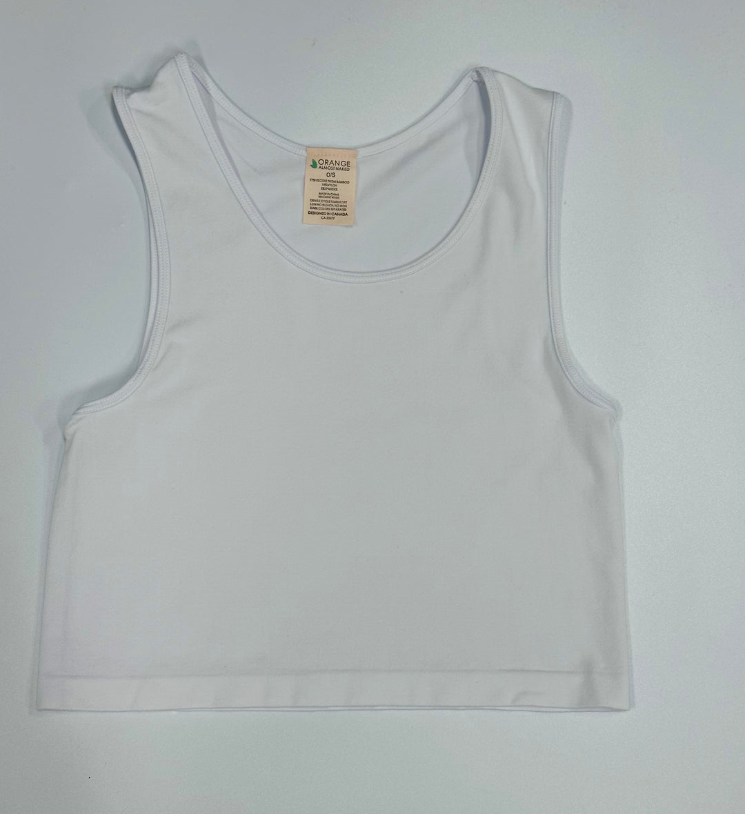 BAMBOO CROP TANK - black, white, denim, brown, lilac or coral