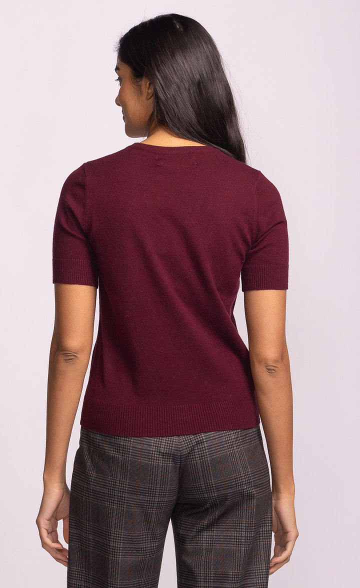 REMO TOP - dark grey or maroon