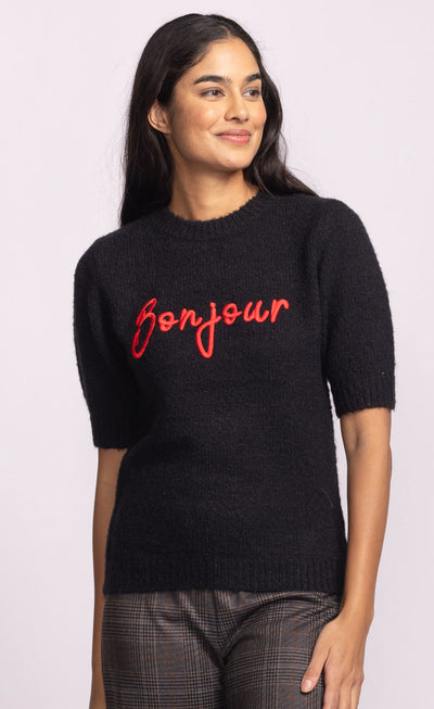 BONJOUR SWEATER - black