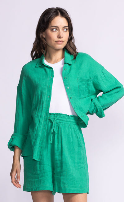 NIKKY TOP - kelly green or electric pink