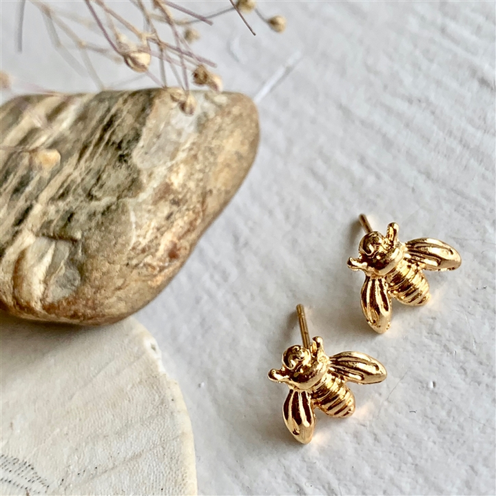 "BEE"YOUTIFUL STUD EARRINGS - gold or silver